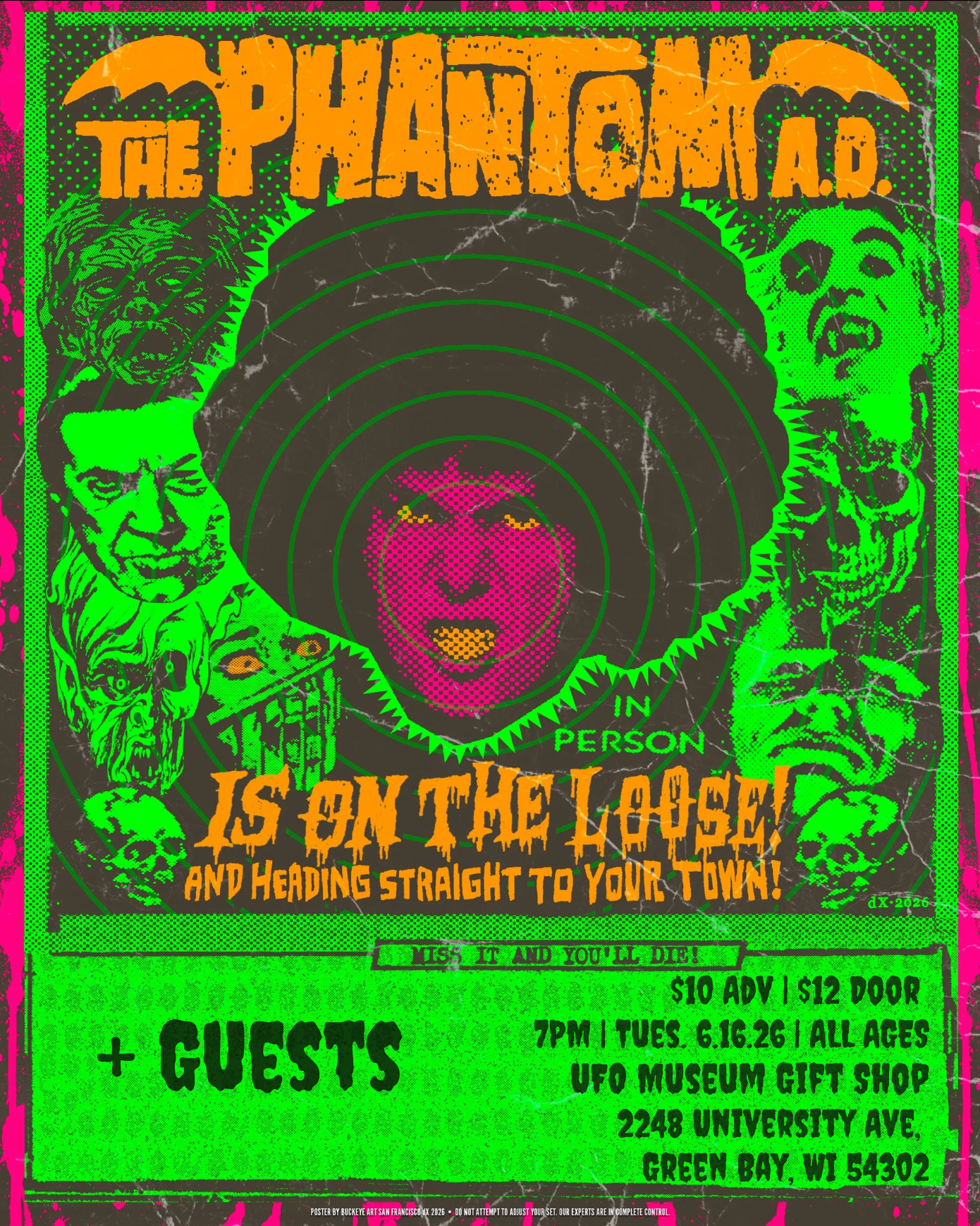 The Phantom A.D. Live at UFO Museum Gift Shop + Guests - Tuesday June 16 7pm - Will Call Ticket