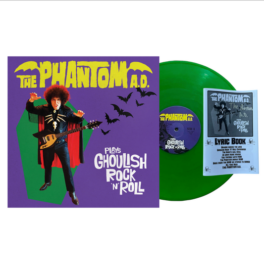 LP - The Phantom A.D. Plays Ghoulish Rock 'N' Roll on Color Vinyl + Signed 16 Page Lyric Book