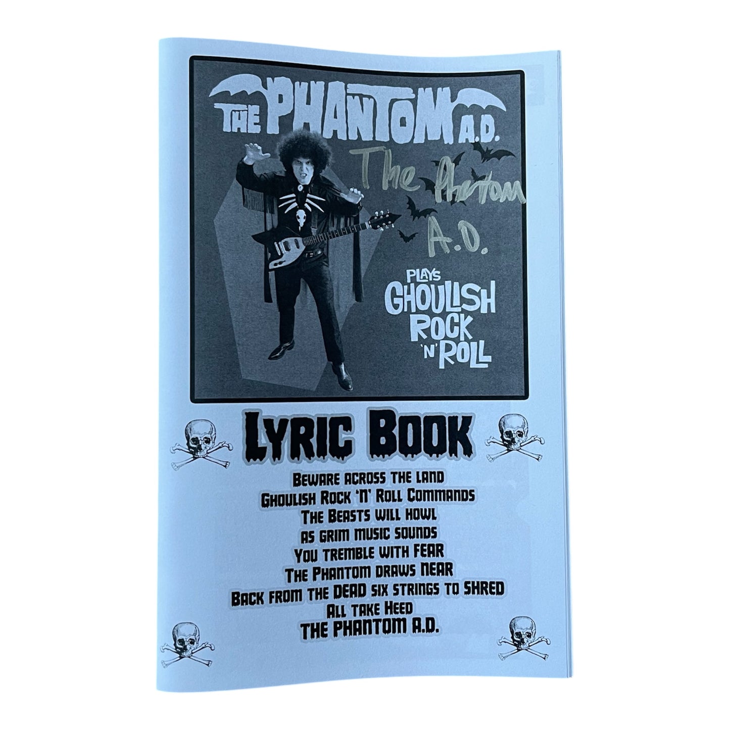 CD - The Phantom A.D. Plays Ghoulish Rock 'N' Roll + Signed 16 Page Lyrics Book