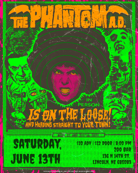 The Phantom A.D. Live at Zoo Bar - Saturday June 13 8pm - Will Call Ticket