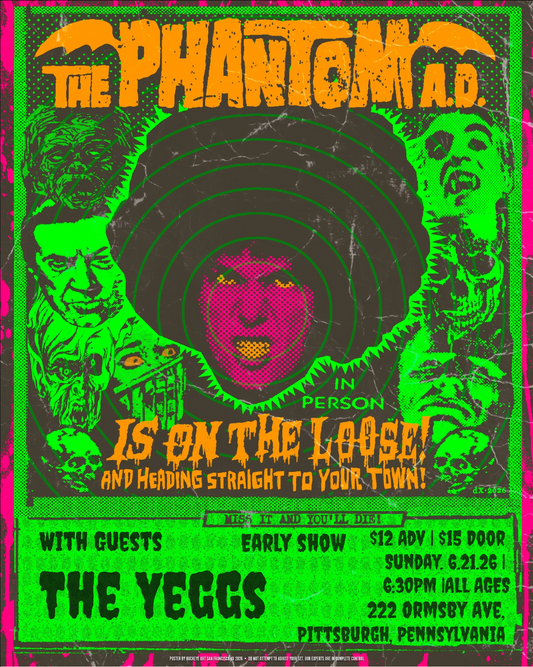 The Phantom A.D. Live at 222 Ormsby + The Yeggs - Sunday June 21 6:30pm Early Show - Will Call Ticket