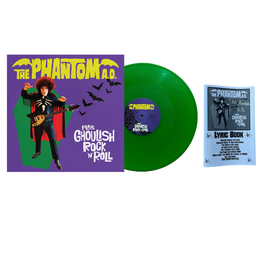 LP - The Phantom A.D. Plays Ghoulish Rock 'N' Roll on Color Vinyl + Signed 16 Page Lyric Book